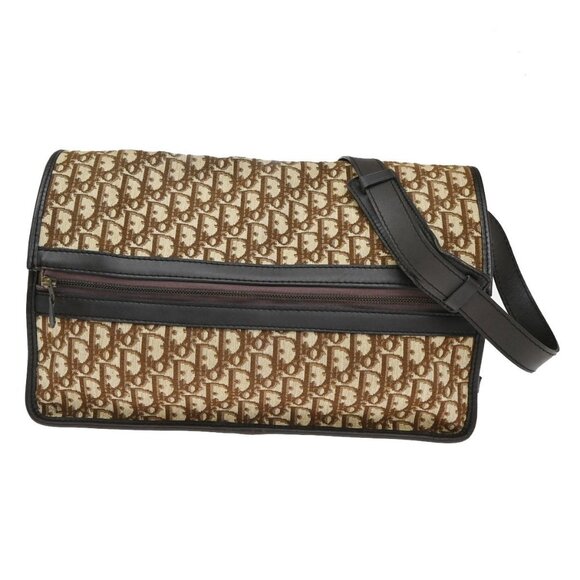 CHRISTIAN DIOR Logo Trotter Pattern Shoulder Bag Canvas Leather BN GHW 70YH476 - Picture 11 of 12